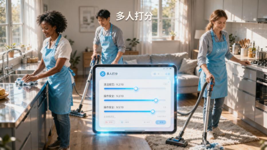 家政服务员实操考核怎么评分？多人打分工具如何设置评分项和汇总结果