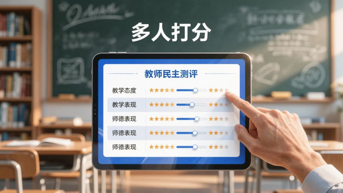 教师民主测评怎么统一打分标准？多人打分扫码即评，Excel自动汇总导出教程