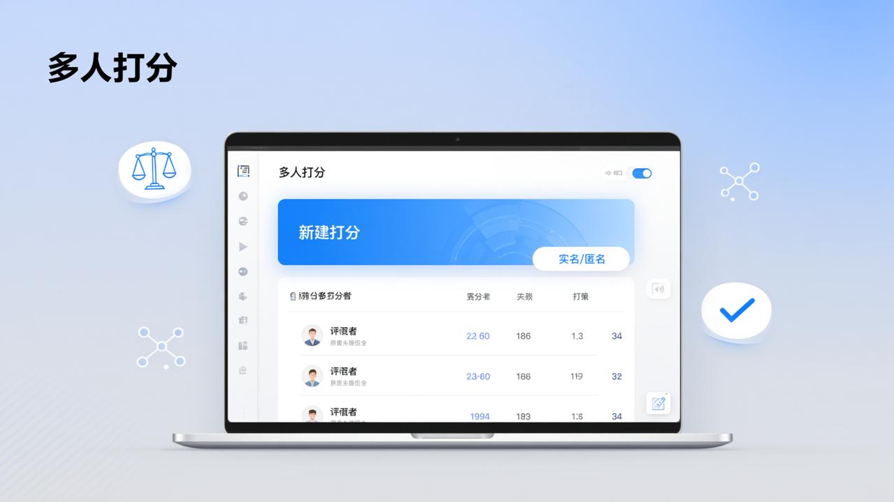 民主测评怎么发起？多人打分工具实名/匿名切换操作步骤详解