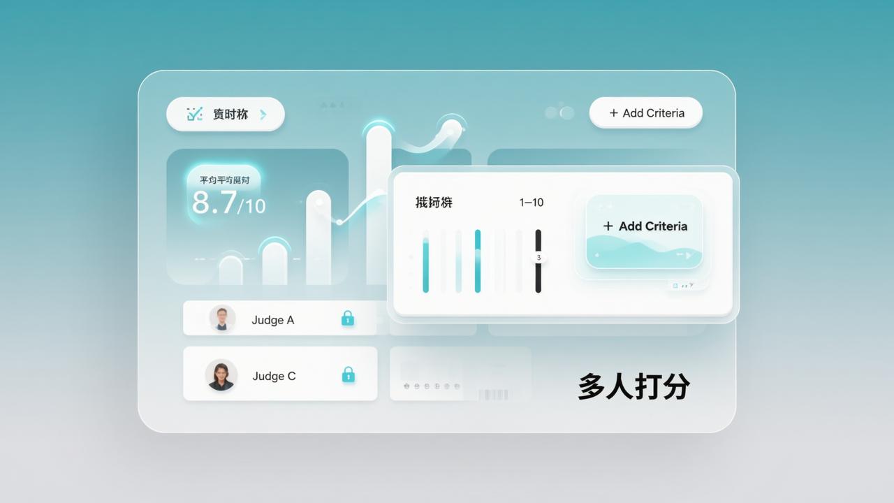 比赛打分表模板怎么设计？多人打分在线工具实操教程（含匿名设置、实时统计、导出步骤）