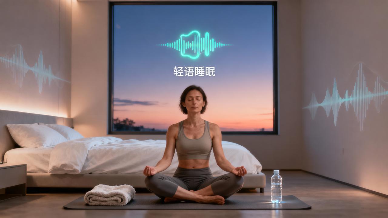 运动后睡不着怎么办？科学搭配【轻语睡眠】助眠音频+睡眠日记提升深度睡眠