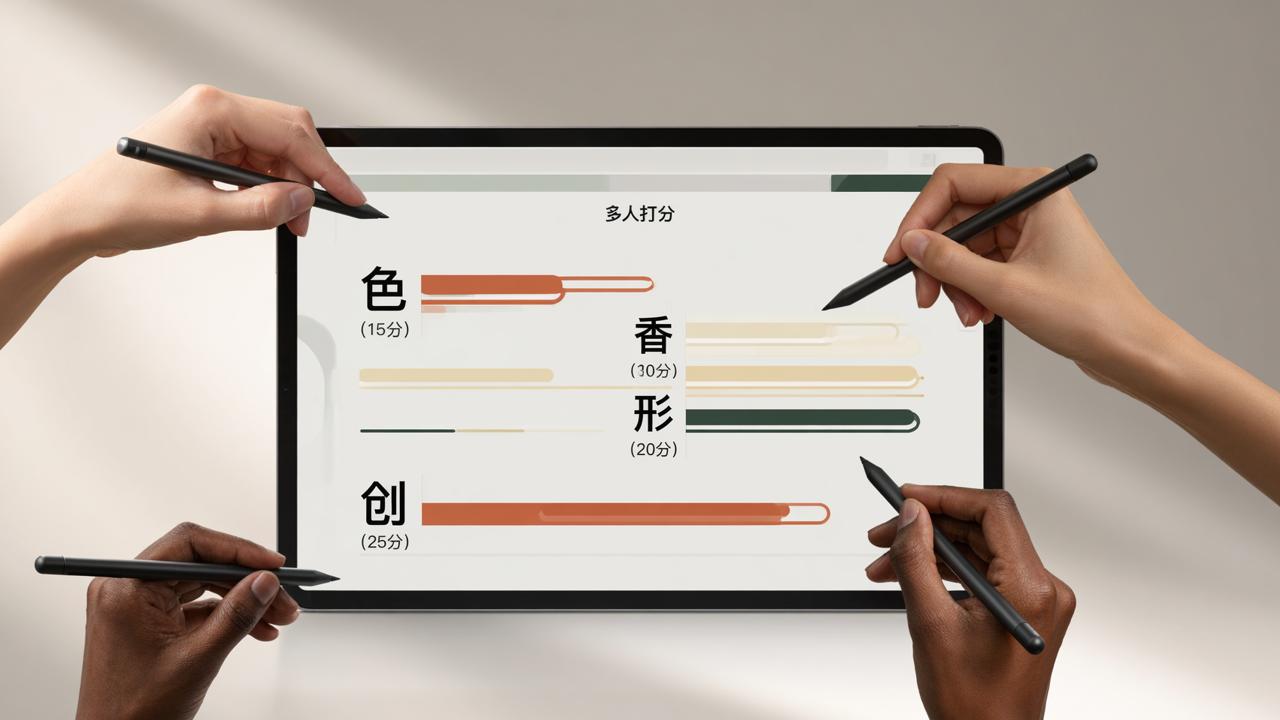 厨艺大赛评分标准怎么定？用【多人打分】自定义指标+多人实时打分，避免偏颇争议